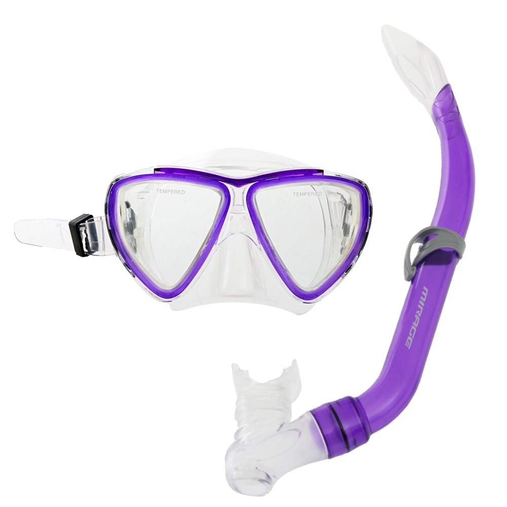 Mirage Turtle Junior Dive Mask and Snorkel Set Purple