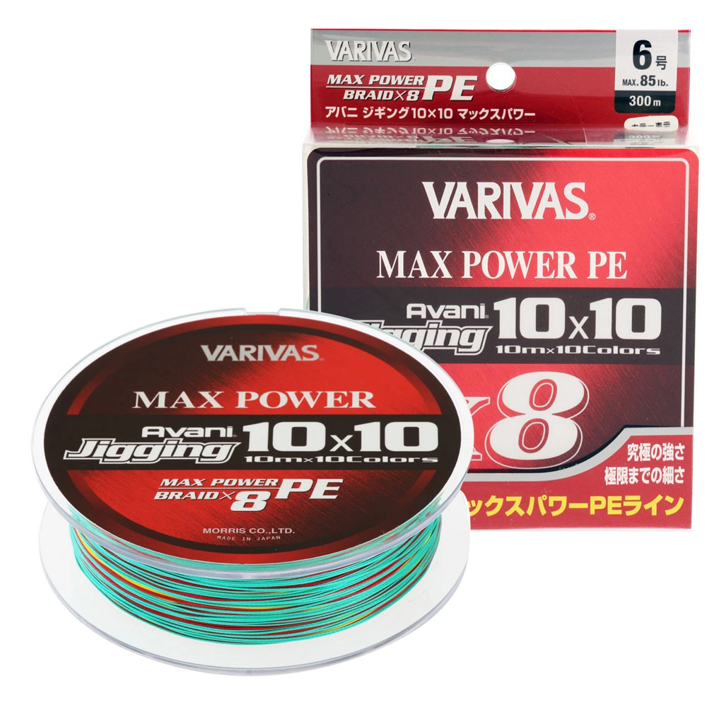 Varivas Avani Jigging 10x10 Max Power PE X8 Braid 300m Varivas Avani Jigging 10x10 Max Power PE X8 Braid 300m