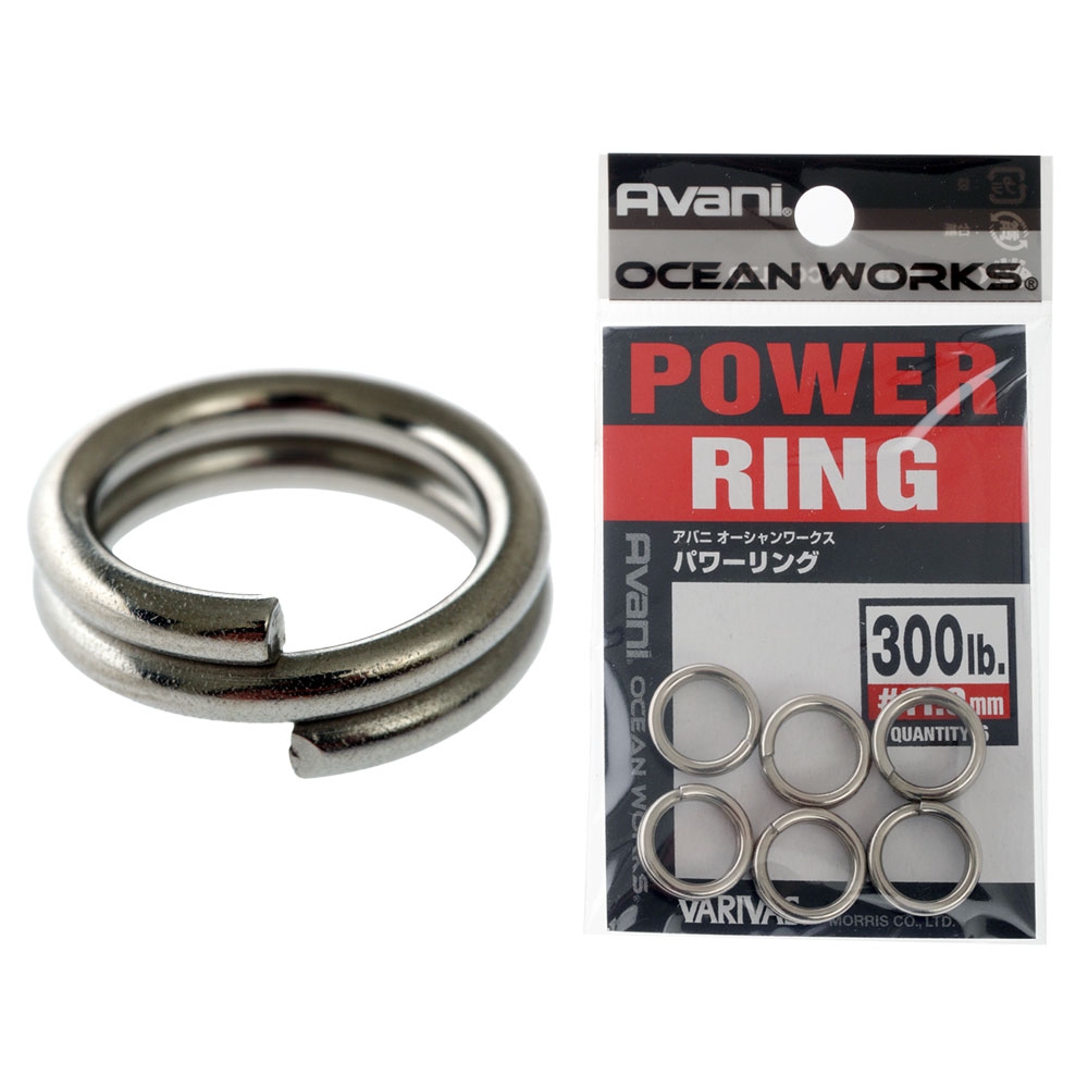 Varivas Avani Ocean Works Power Split Rings 300lb Qty 6