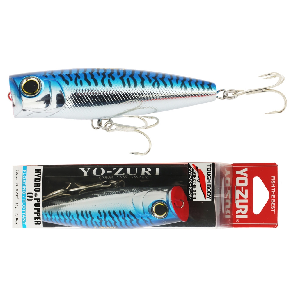 Yo-Zuri Hydro Popper Lure 90mm Blue Mackerel