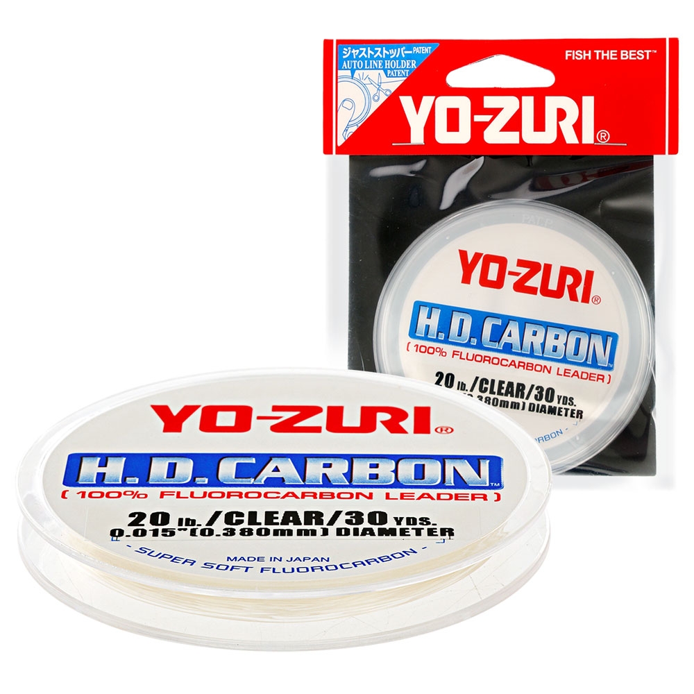 Yo-Zuri H.D. Carbon Fluorocarbon Leader Clear 30yd 20lb 0.380mm