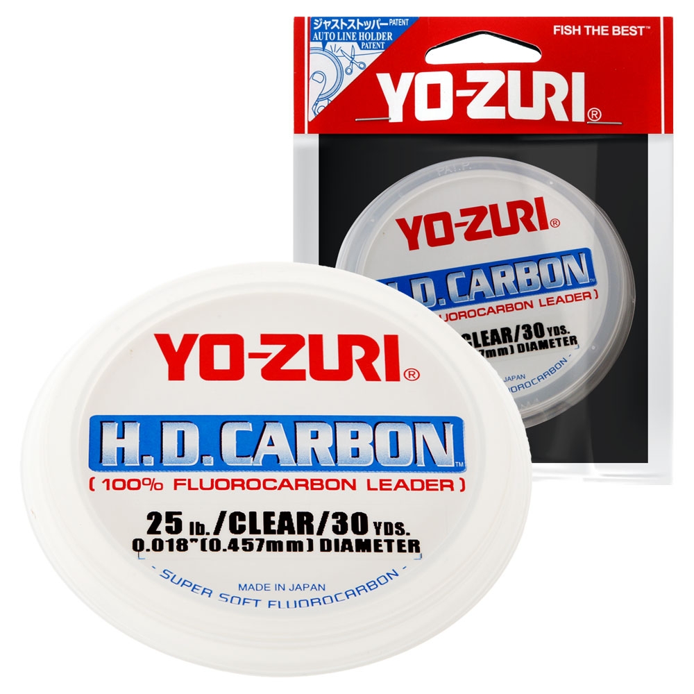 Yo-Zuri H.D. Carbon Fluorocarbon Leader Clear 30yd 25lb 0.457mm