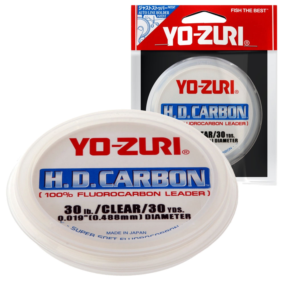 Yo-Zuri H.D. Carbon Fluorocarbon Leader Clear 30yd 30lb 0.488mm