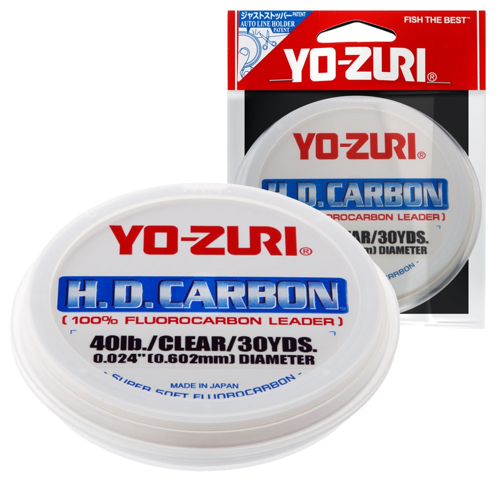 Yo-Zuri H.D. Carbon Fluorocarbon Leader Clear 30yd 40lb 0.602mm