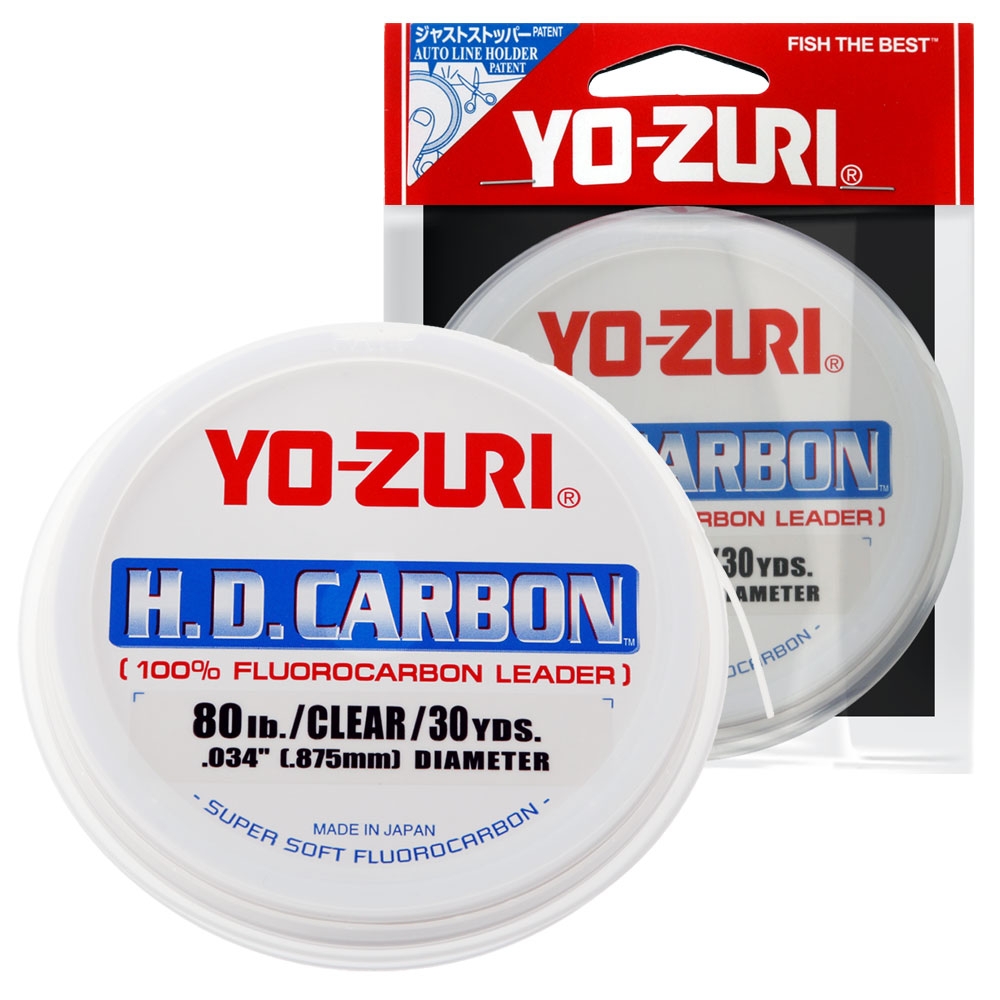Yo-Zuri H.D. Carbon Fluorocarbon Leader Clear 30yd 80lb 0.847mm