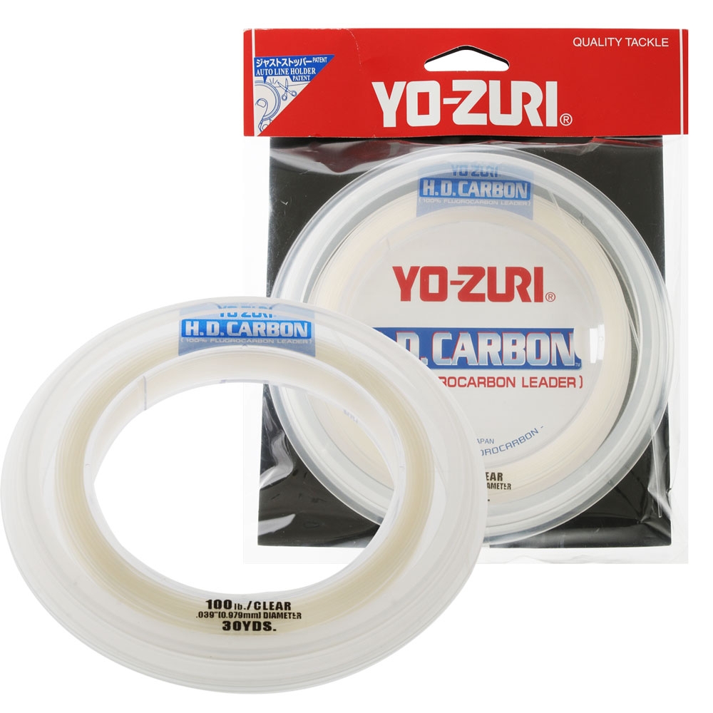Yo-Zuri H.D. Carbon Fluorocarbon Leader Clear 30yd 100lb 0.953mm