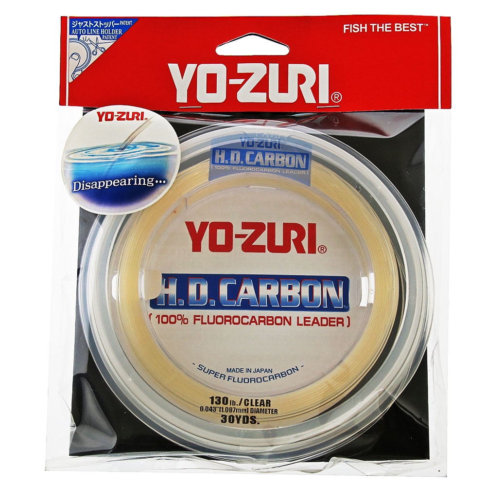 Yo-Zuri H.D. Carbon Fluorocarbon Leader Clear 30yd 130lb 1.087mm