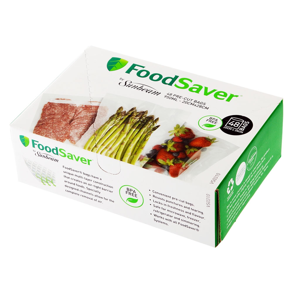FoodSaver Pre-Cut Vacuum Sealer Bags Qty 48