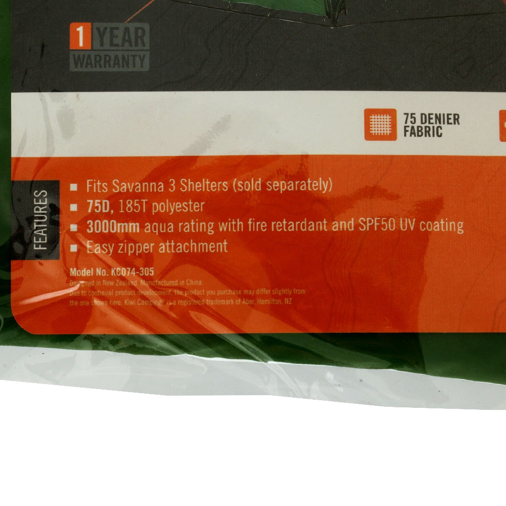 Kiwi Camping Solid Curtain for Savanna 3 Shelter