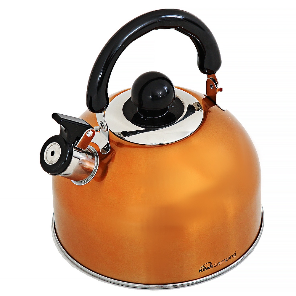 Kiwi Camping Deluxe Whistling Kettle Orange 2.5L