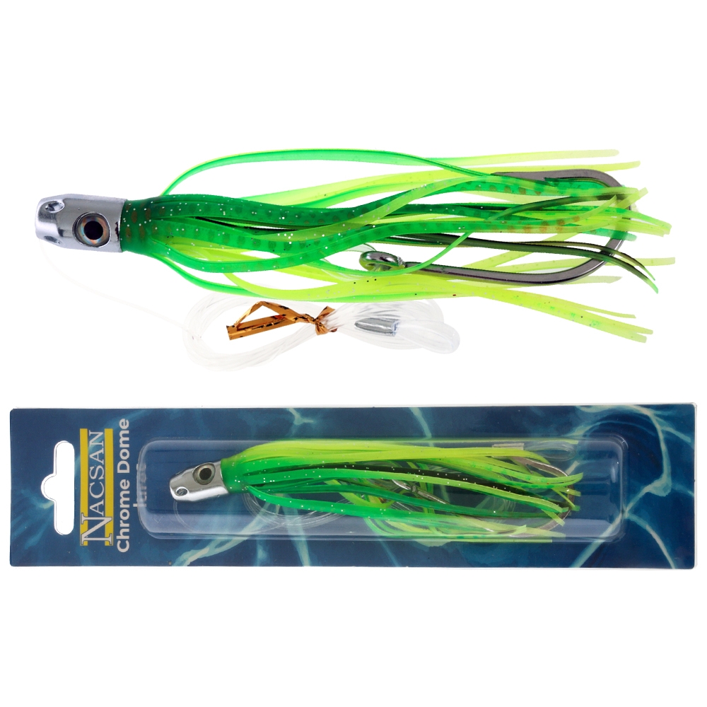 Nacsan Chrome Dome Rigged Skippy Lure 14cm Green/Yellow