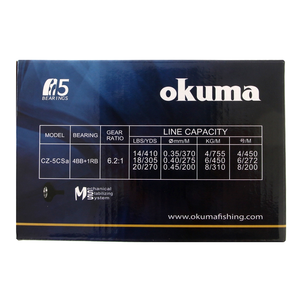 Okuma Cortez CZ-5CS Star Drag Overhead Reel with 30lb Braid