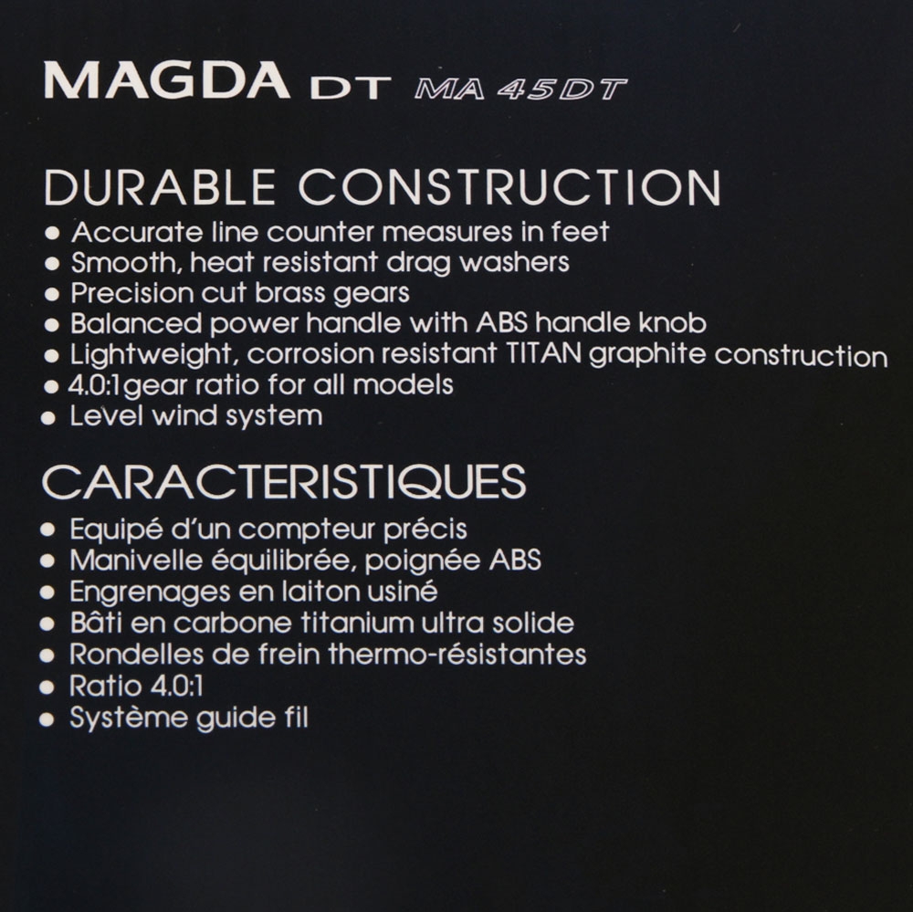 Okuma Magda Pro 45 Line Counter Trolling Reel with 100yd Lead Line