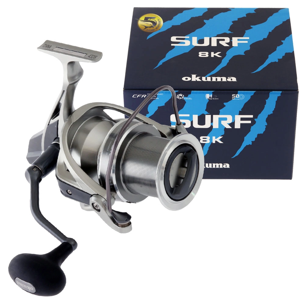 okuma 8k surf reel Reels Spinning 5Bb+1Rb 4.7:1, Multicolor, One Size : Sports & Outdoors The aluminum tapered spool gives minimal resistance for free line release creating extreme distance Surf & Spin Reels |
