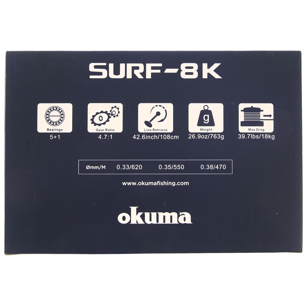 Okuma Surf 8k Spinning Surf Reel