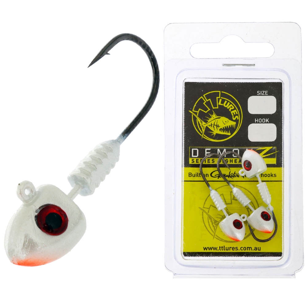 TT Lures DemonZ Jig Head Pearl 1/6oz 4.6g 1H Qty 3