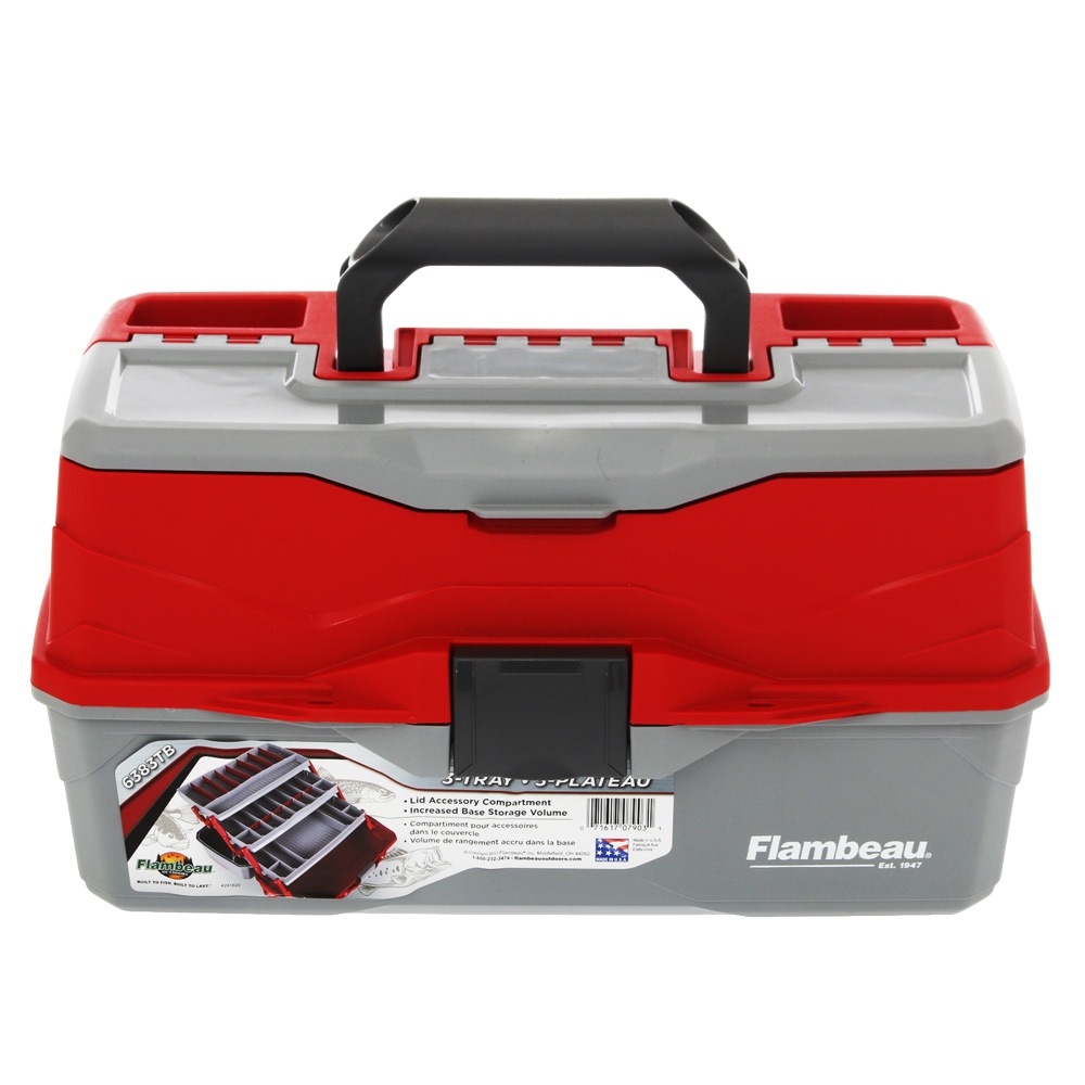 Flambeau Classic 3-Tray Tackle Box Red