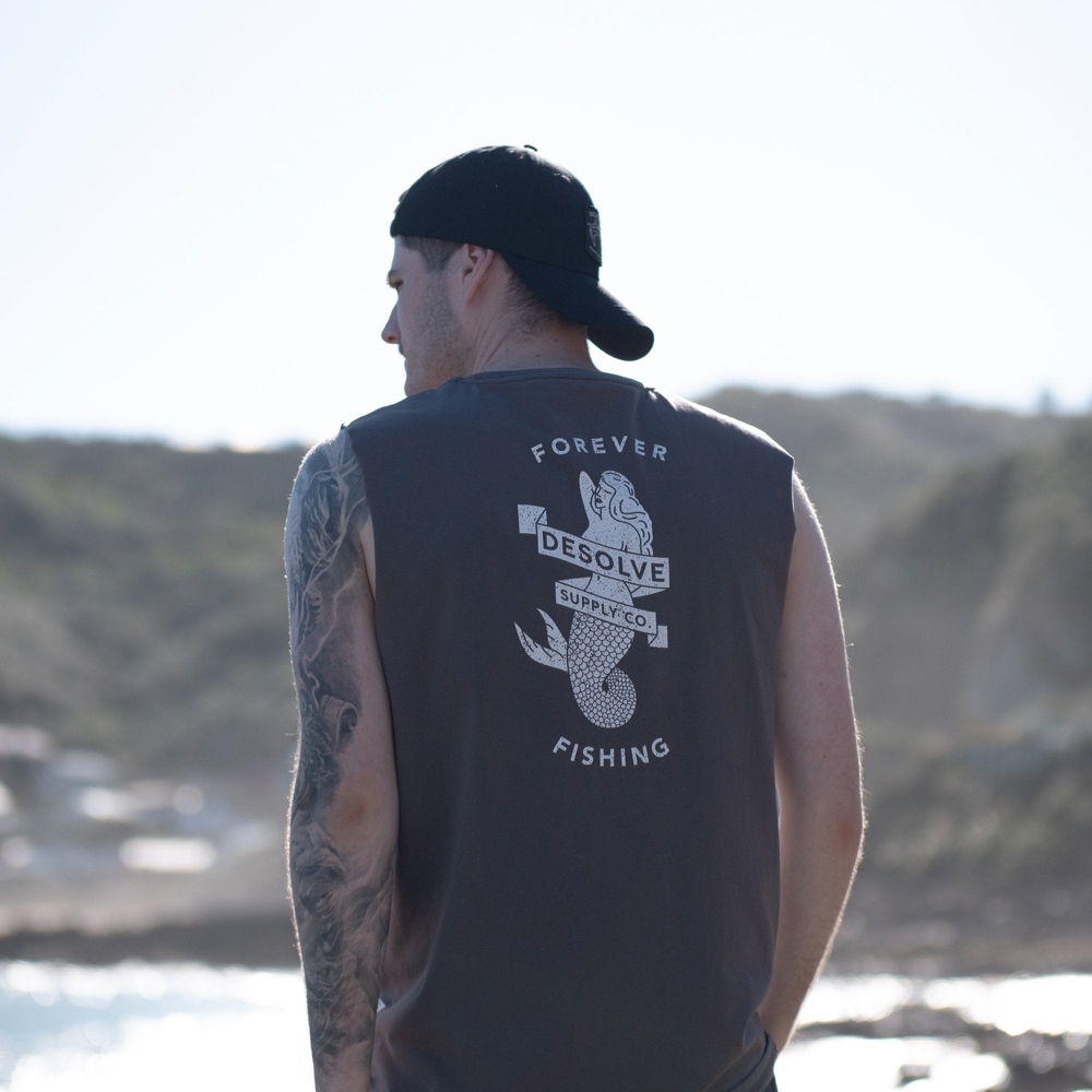 Desolve Siren UPF50+ Mens Muscle Singlet
