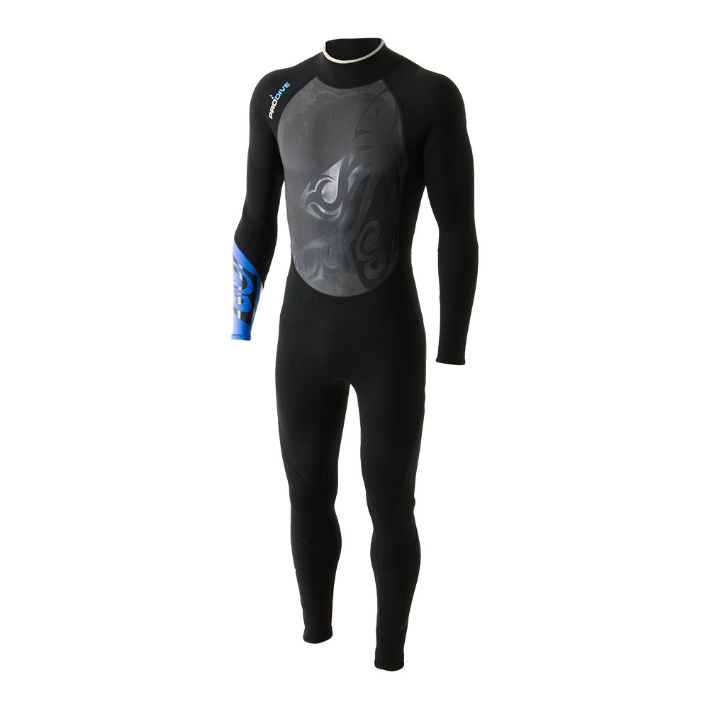 Pro-Dive Mens Steamer Wetsuit 3mm Blue S