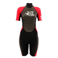 Extreme Limits Reef Womens Springsuit Wetsuit 2.5mm Black/Red 16 Thumbnail Extreme Limits Reef Womens Springsuit Wetsuit 2.5mm Black/Red 16