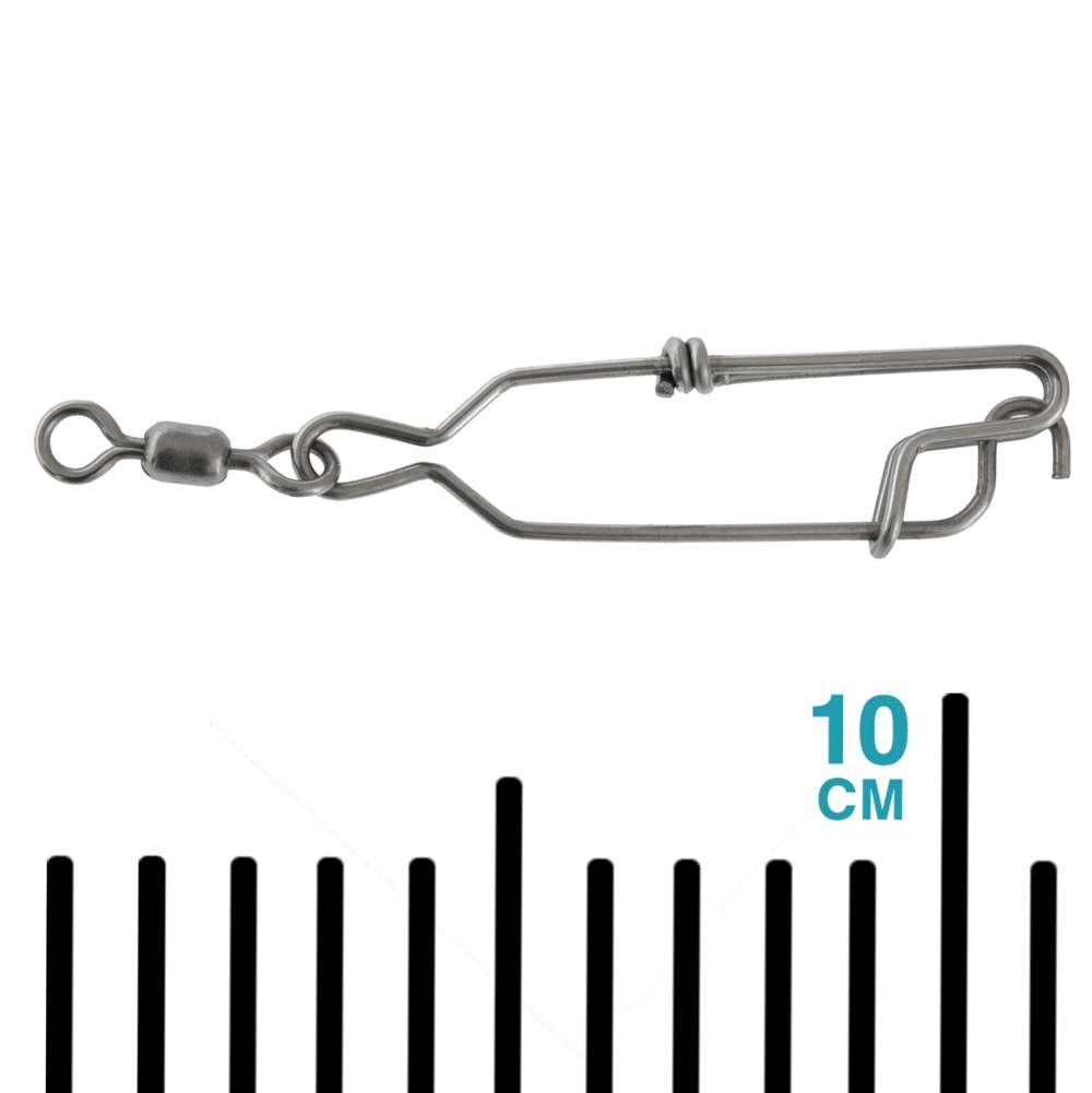 Nacsan Stainless Shark Clip with Swivel 2.0 x 80mm