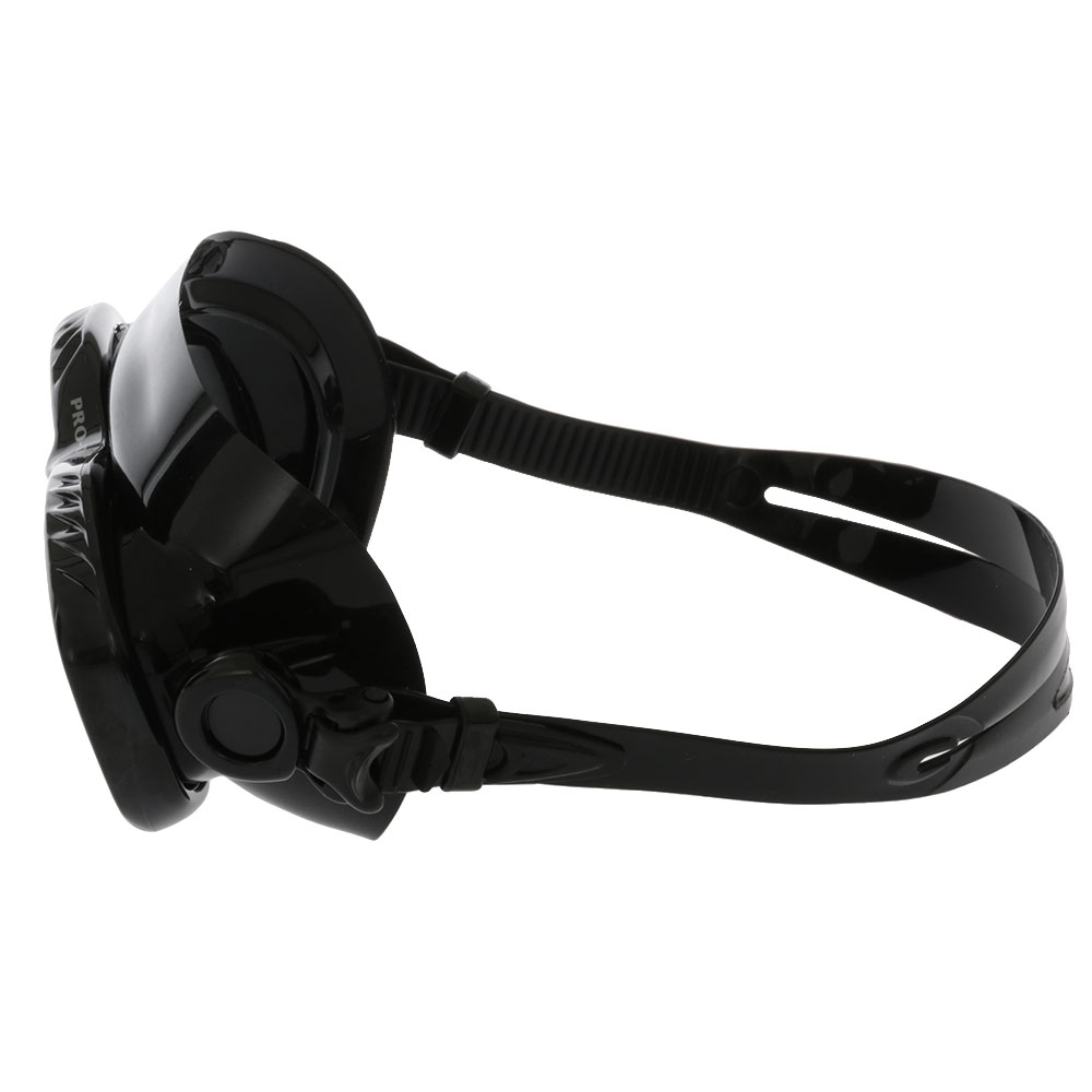 Pro-Dive Twin Lens Silicone Adult Dive Mask and Snorkel Set Black