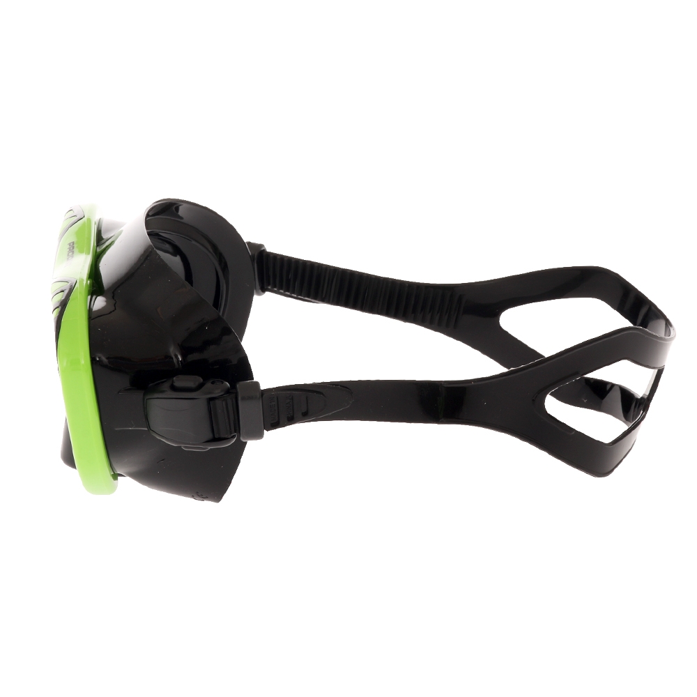 Pro-Dive Twin Lens Premium Silicone Dive Mask and Snorkel Set Green/Black