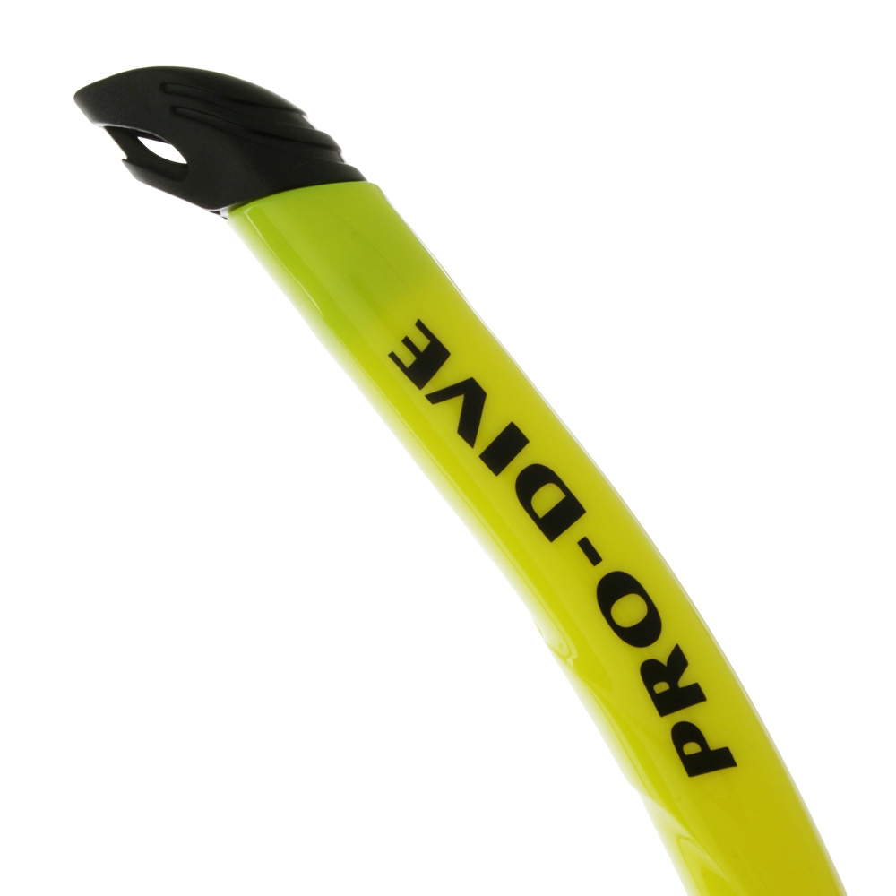 Pro-Dive Twin Lens Silitex Dive Mask and Snorkel Set Yellow