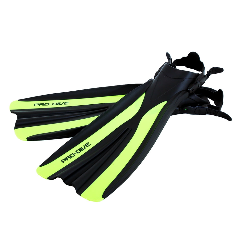 Pro-Dive Open Heel Dive Fins Yellow S-M / US7-10