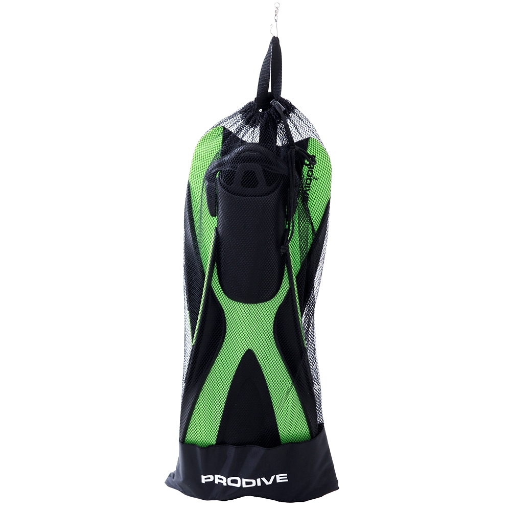 Pro-Dive Premium Open Heel Dive Fins Green M-L / US9-12