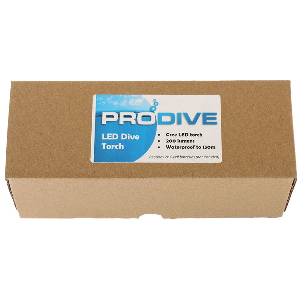 Pro-Dive LED Dive Torch 200lm - Waterproof to 150m