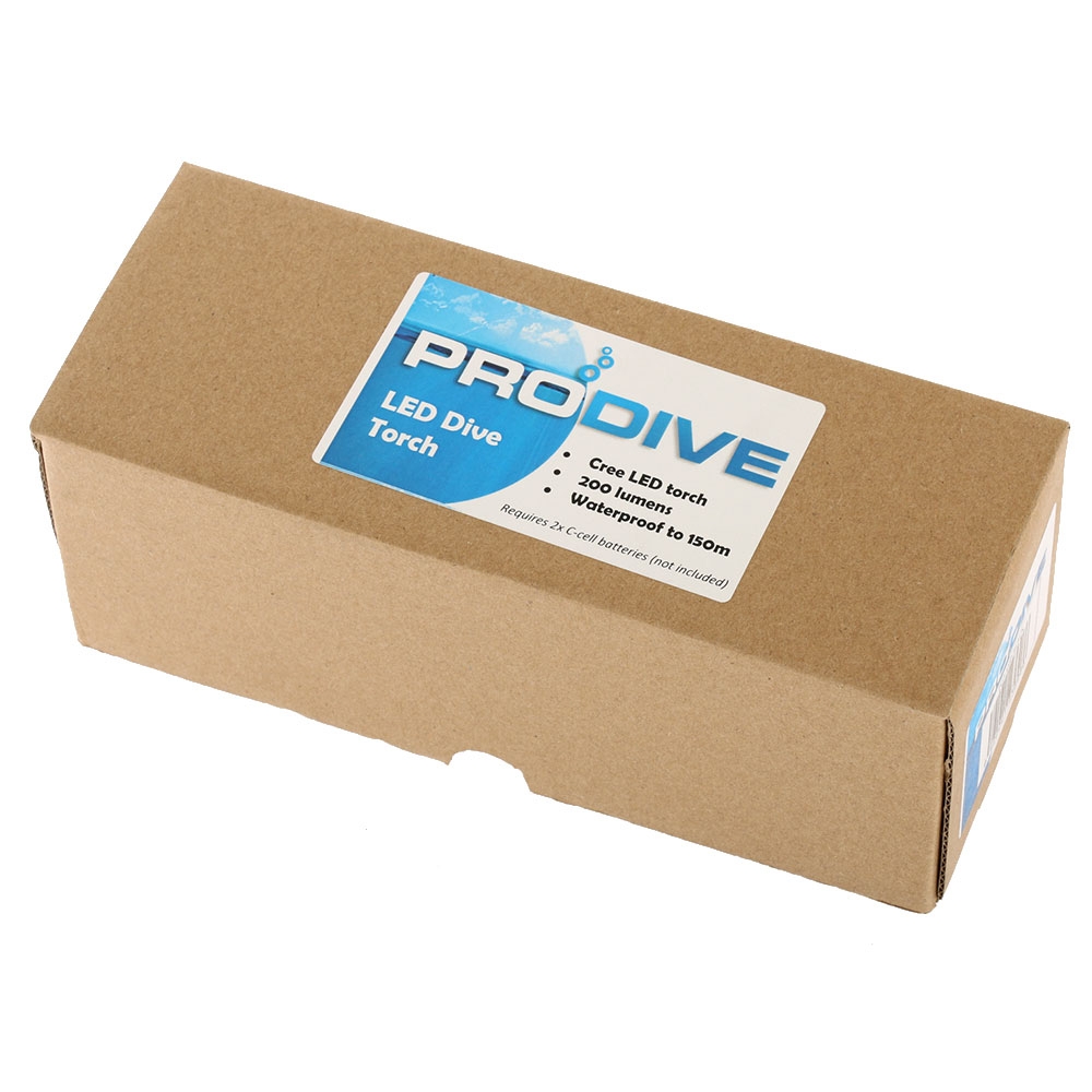 Pro-Dive LED Dive Torch 200lm - Waterproof to 150m