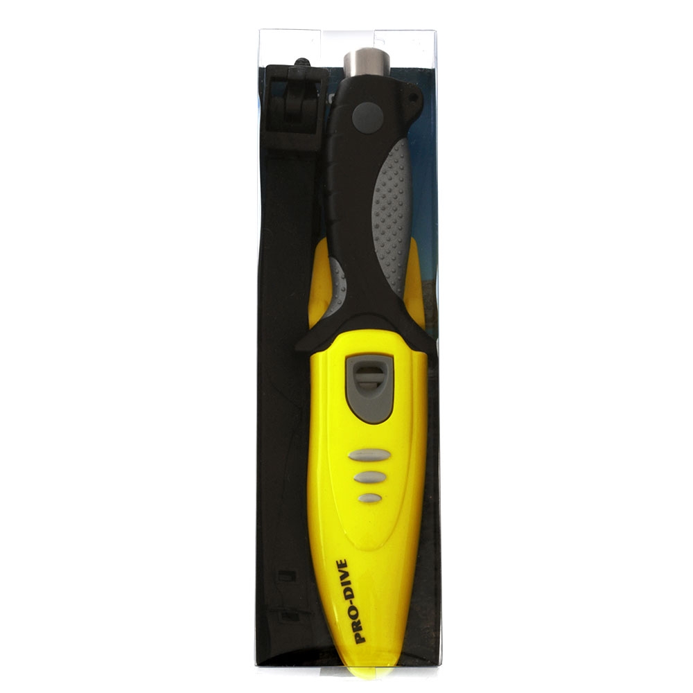 Pro-Dive Chisel Tip Dive Knife Yellow 11cm