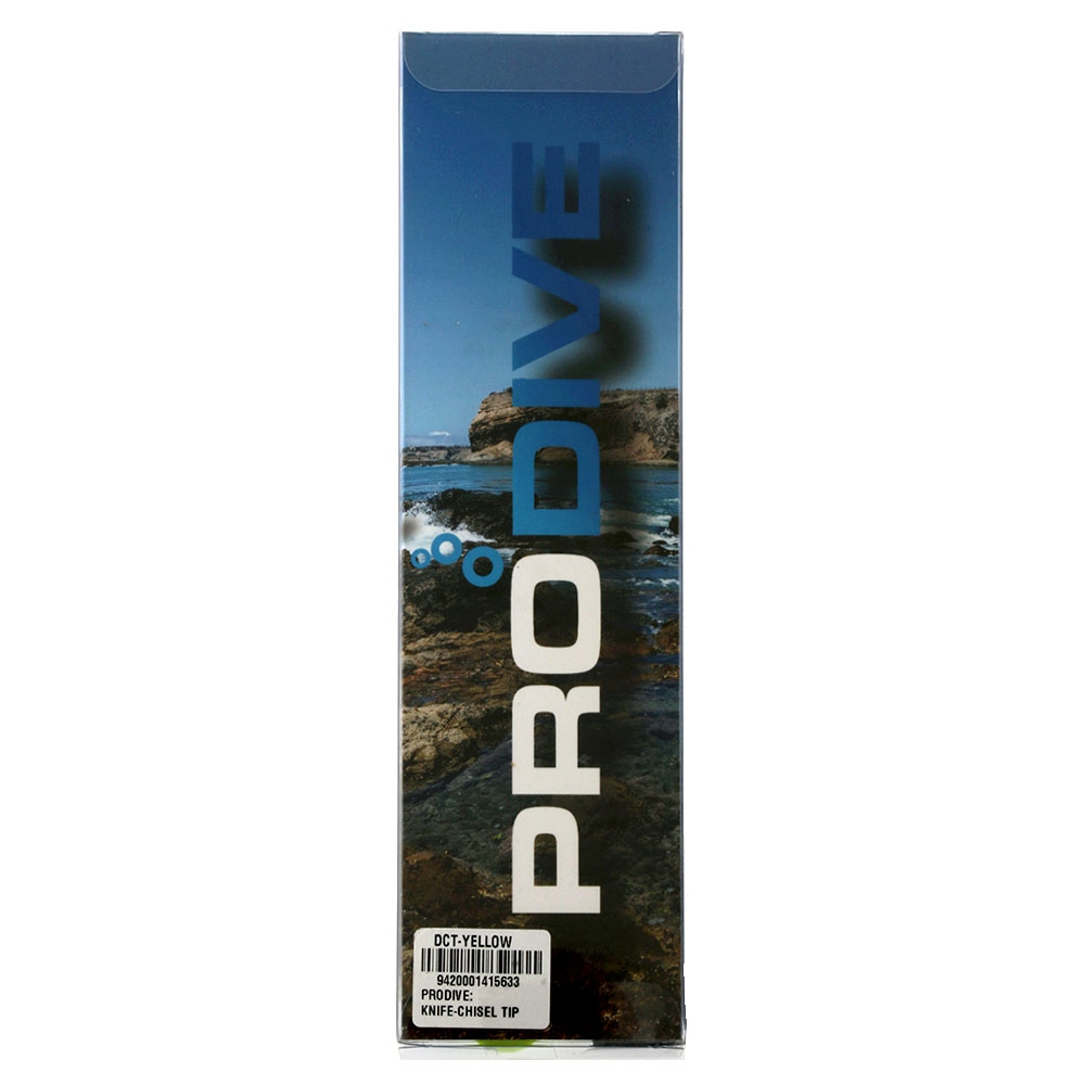 Pro-Dive Chisel Tip Dive Knife Yellow 11cm