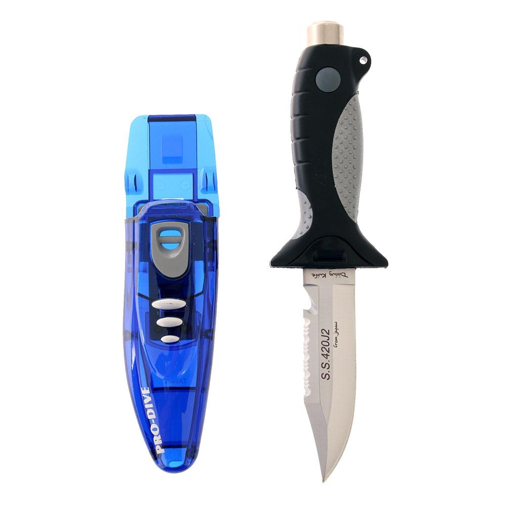 Pro-Dive Drop Point Dive Knife Blue 11cm
