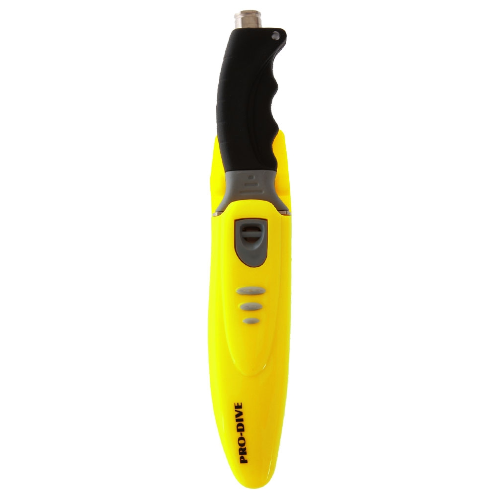 Pro-Dive Buddy Chisel Tip Paua Knife Yellow 13.6cm