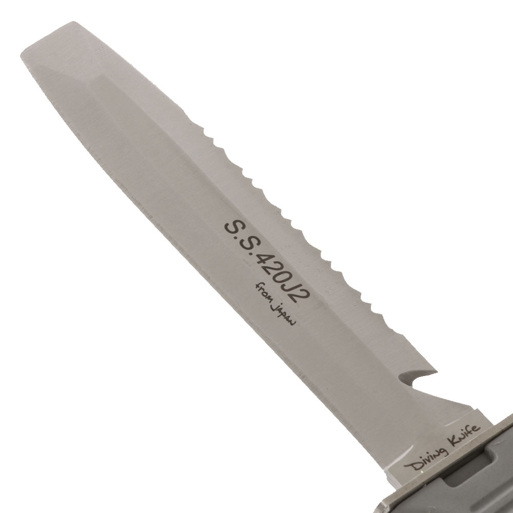 Pro-Dive Buddy Chisel Tip Paua Knife Black 13.6cm