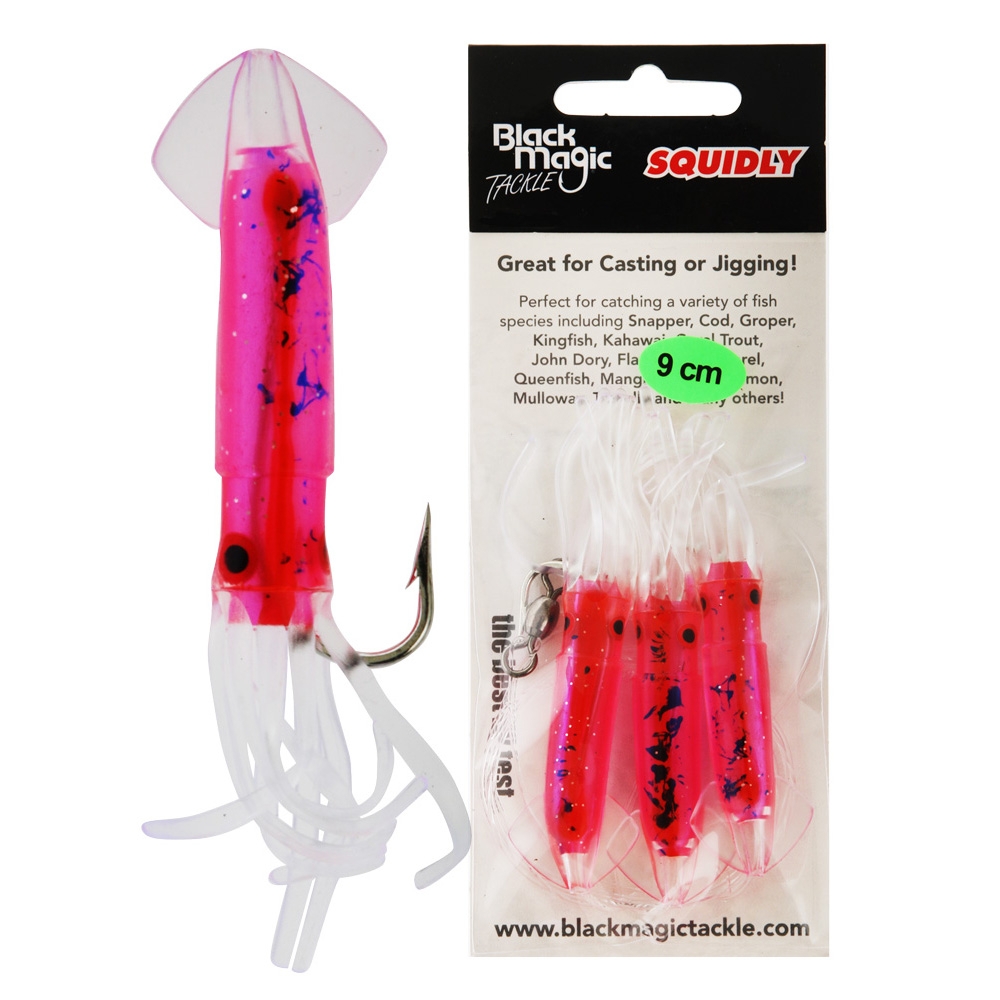 Black Magic Squidly Rig 9cm Pink/Orange