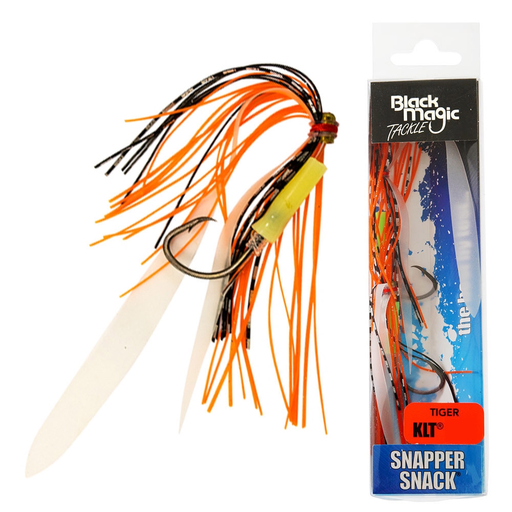 Black Magic Snapper Snack Skirted Flasher Rig 5/0 Tiger
