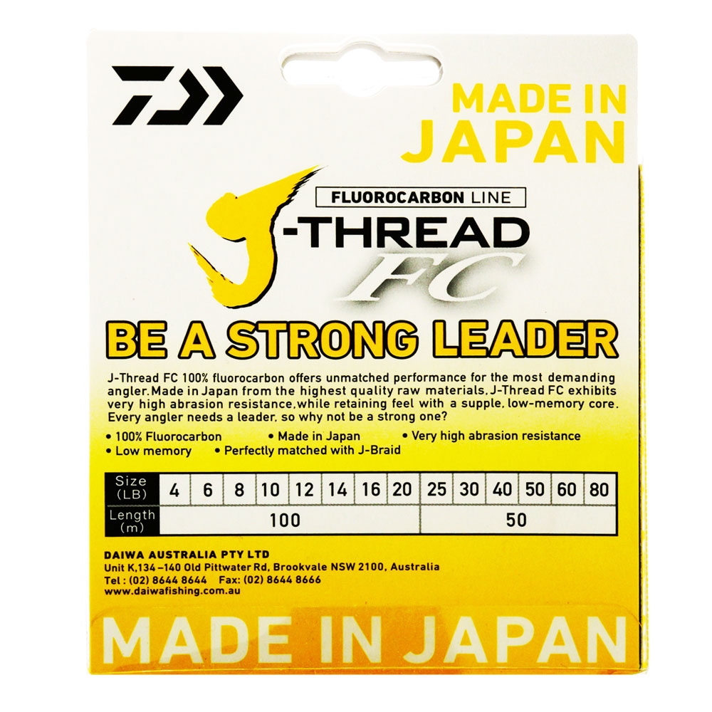 Daiwa J-Thread FC Fluorocarbon Line 100m