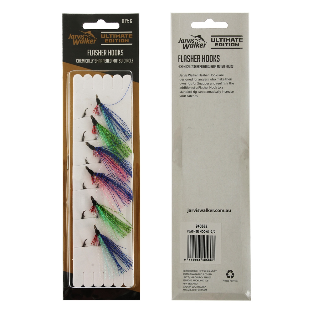 Jarvis Walker Replacement Flasher Hooks 2/0