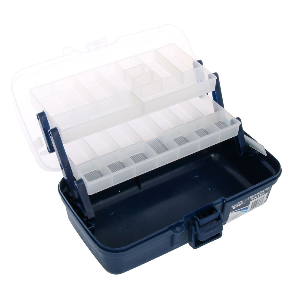 Jarvis Walker 2 Tray Clear Top Tackle Box