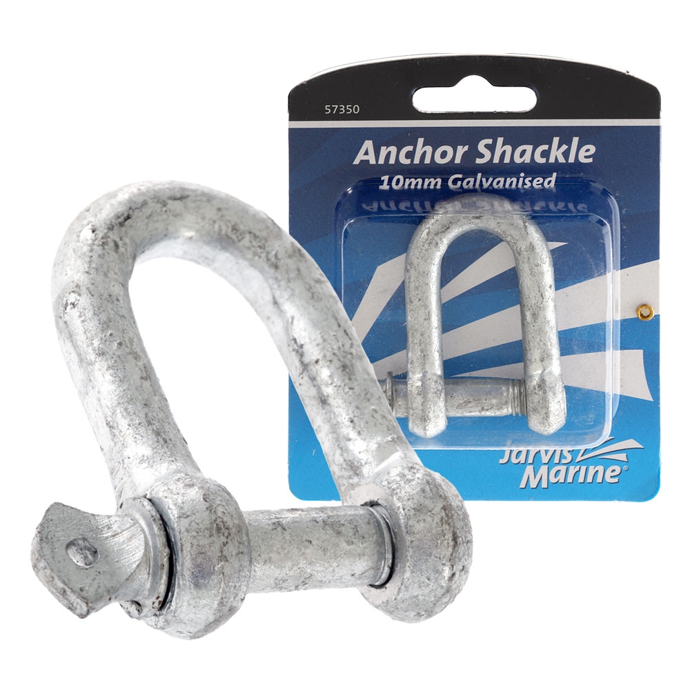 Jarvis Marine Galvanised D Shackle 10mm