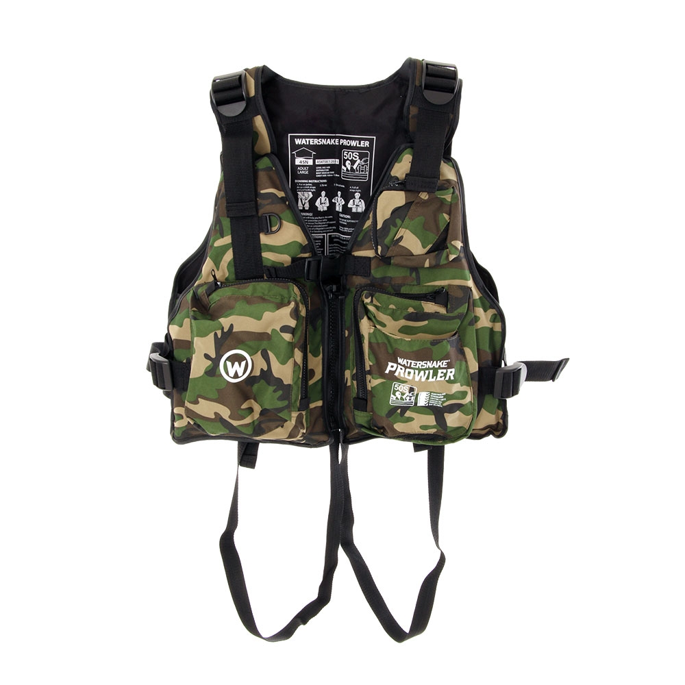 Watersnake Prowler Level 50 Kayak PFD Life Vest Camo
