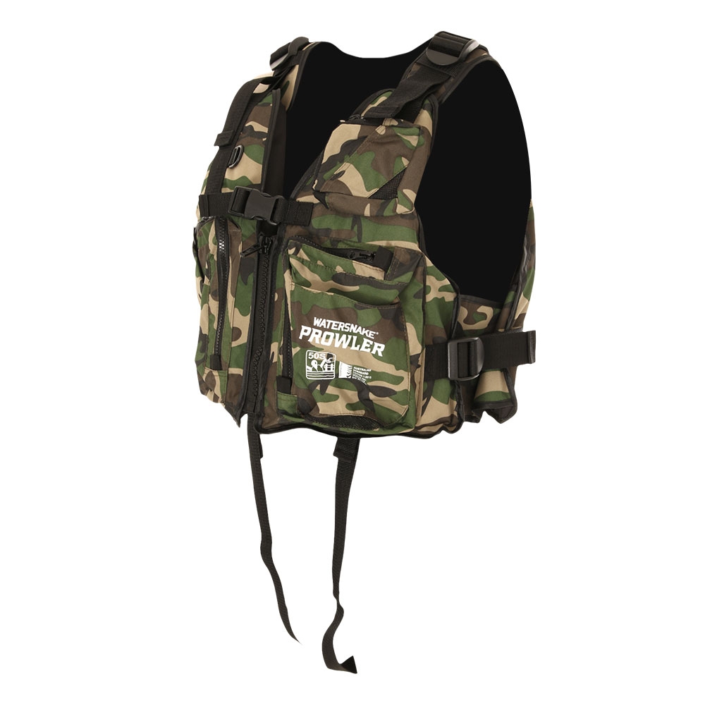 Watersnake Prowler Level 50 Kayak PFD Life Vest Camo
