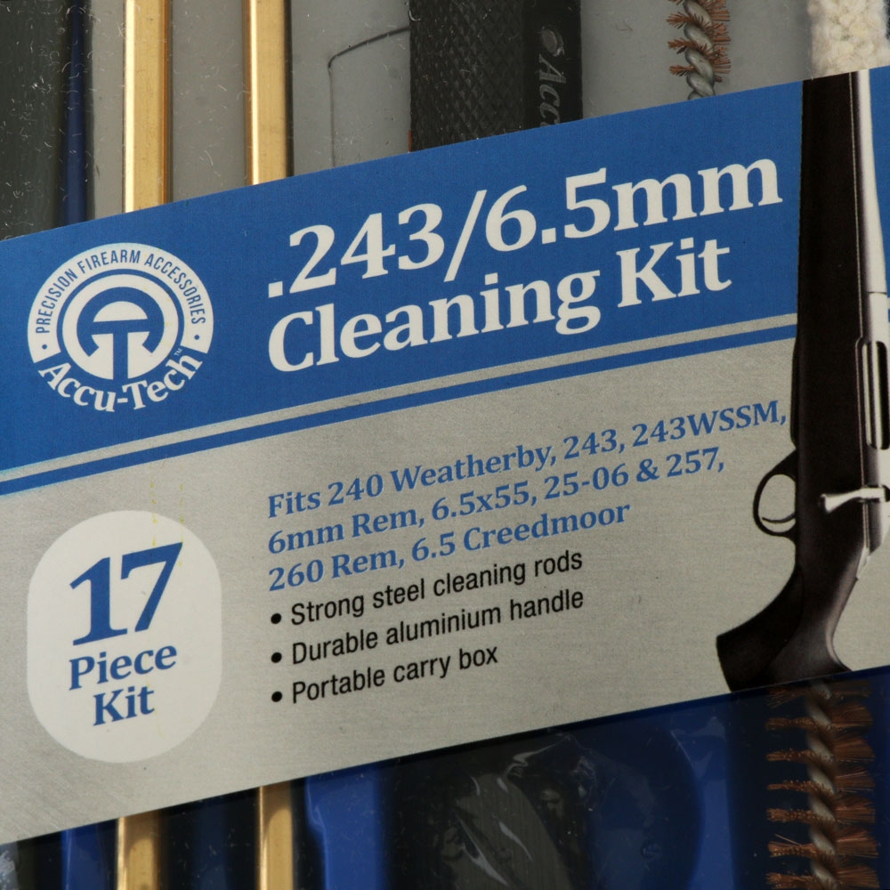 Accu-Tech 17-Piece Cleaning Kit for .243 / 6.5mm Calibre Firearms