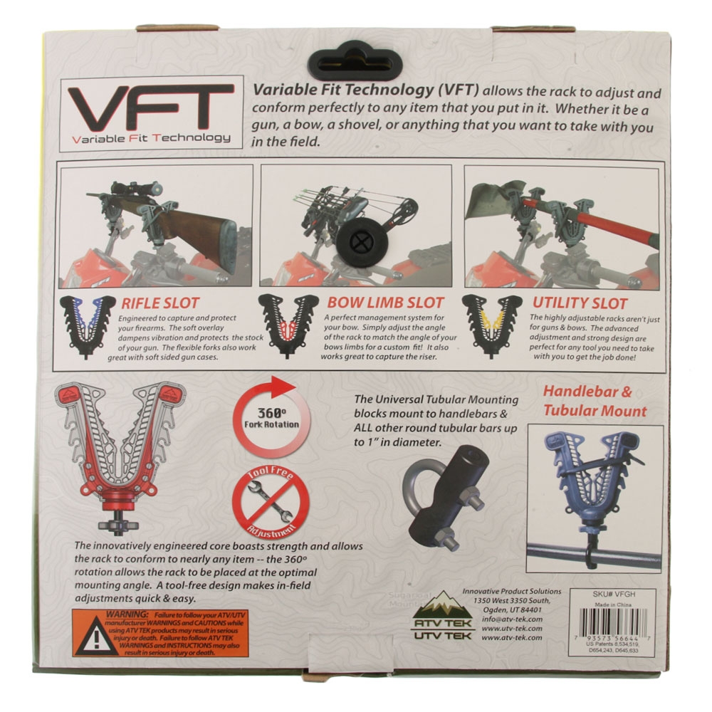 ATV-TEK V-Grip Handlebar Single Utility Rack