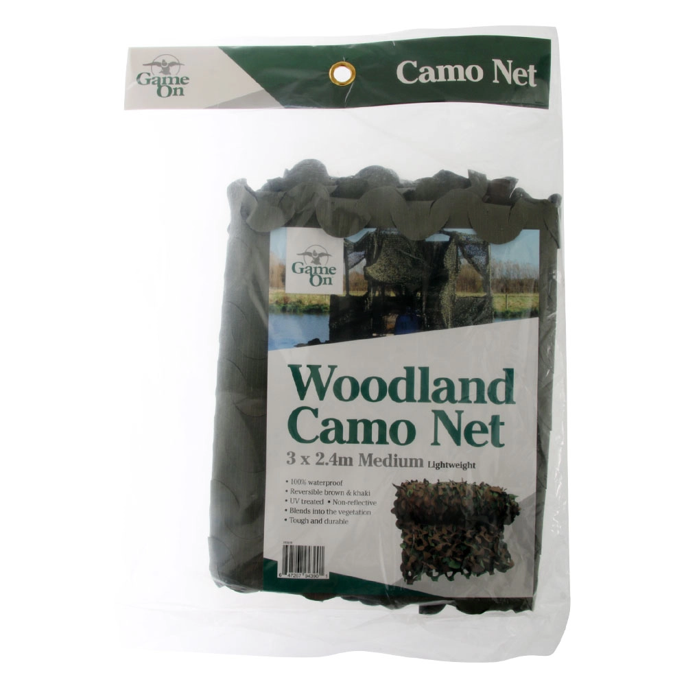 Game On Woodland Camo Net with Cram Bag 2.4 x 3m Game On Woodland Camo Net with Cram Bag 2.4 x 3m