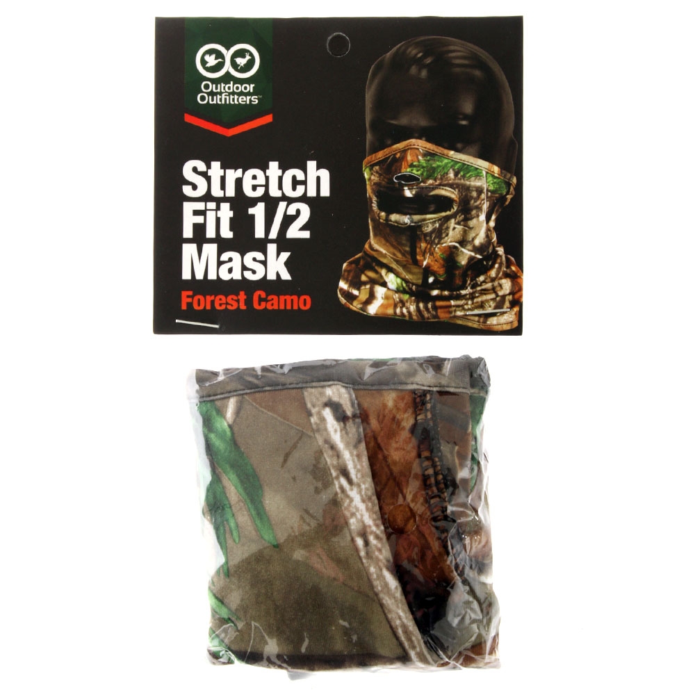Outdoor Outfitters Stretch Fit Half Mask Forest Camo