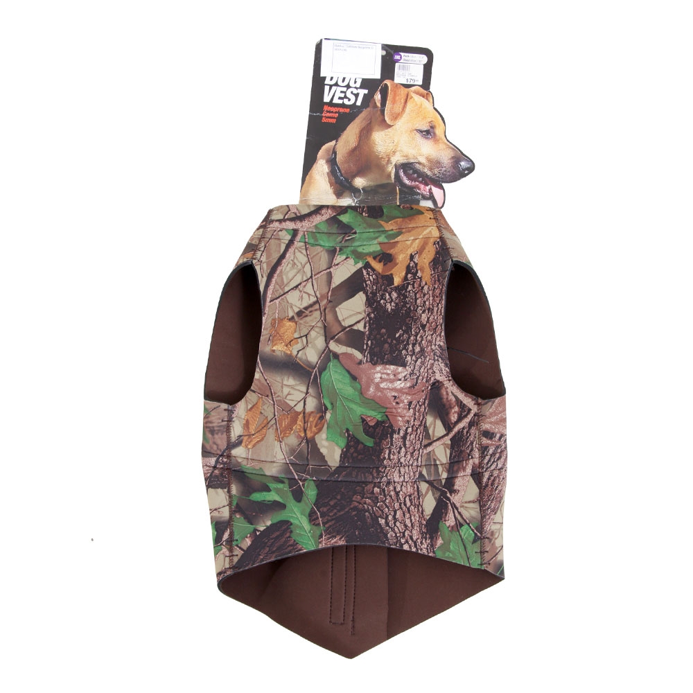 Outdoor Outfitters Hunting Dog Vest with Carry Handle 5mm Forest Camo XL